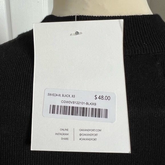 Oak + Fort 3/4 sleeve crop top - Picture 6 of 6